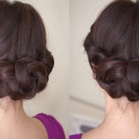 Graceful Twist & Braid Low Chignon for Wedding