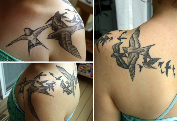Female bird tattoo designs