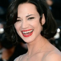 Asia Argento Black Wavy Bob Hairstyle