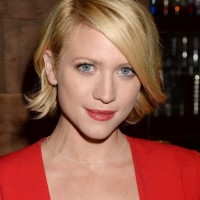 Brittany Snow Layered Short Bob Hairstyle with Bangs