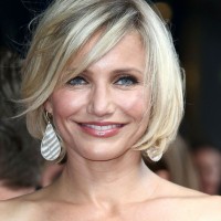 Cameron Diaz Choppy Bob Hairstyle with Bangs