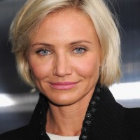 Cameron Diaz Short Hairstyle - Chic Chin Length Bob Cut