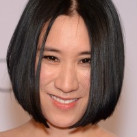 Eva Chen Short Black Sleek Bob Haircut