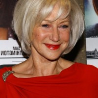 Helen Mirren Short Layered Bob Hairstyle for Women Age Over 60