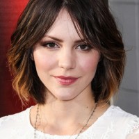 Katharine McPhee Chin Length Choppy Bob Hairstyle