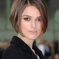 Keira Knightley Short Stacked Bob Haircut