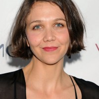 Maggie Gyllenhaal Short Brown Bob Haircut for Thin Hair