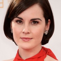 Michelle Dockery Chic Short Bob Haircut with Bangs