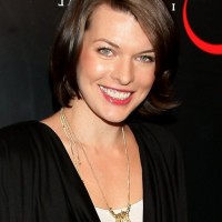 Milla Jovovich Short Brunette Bob Haircut for Women