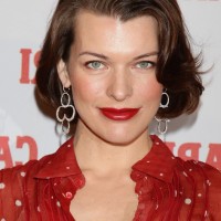 Milla Jovovich Short Wavy Bob Hairstyle