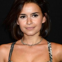 Miroslava Duma Chin Length Dark Brown Bob Hairstyle