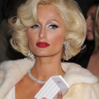 Paris Hilton Short Curly Bob Hairstyle /Getty images