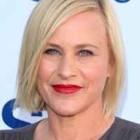 Short Blonde Straight Bob Haircut from Patricia Arquette