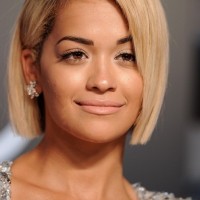 Rita Ora Short Bob Haircuts for Round Face Shapes