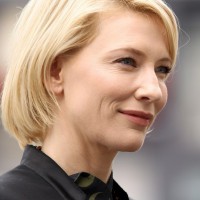 Side View of Cate Blanchett Short Straight Bob Haircut