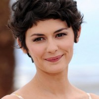 Audrey Tautou Choppy Short Messy Haircut with Curls