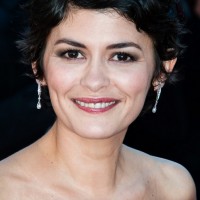 Audrey Tautou Short Black Pixie Cut for Curly Hair