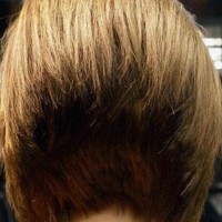 Back View of 45-Degree Short Wedge Bob Haircut