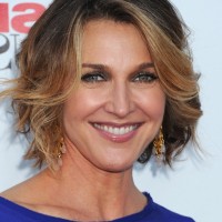 Brenda Strong Short Ombre Curly Bob Hairstyle