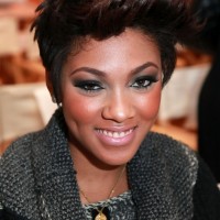 Bria Murphy Short Spiked Haircut for Winter