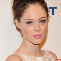 Coco Rocha Bobby Pinned Updo: Formal Hairstyles