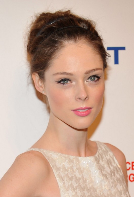 Coco Rocha Bobby Pinned Updo: Formal Hairstyles