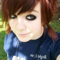 Cute Short EMO Red Hairstyle for Girls
