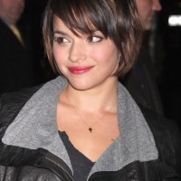 Cute Short Grduated Bob Haircut with Bangs