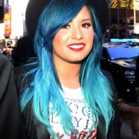 Demi Lovato Blue Hair: Ombre Hairstyles for Long Hair