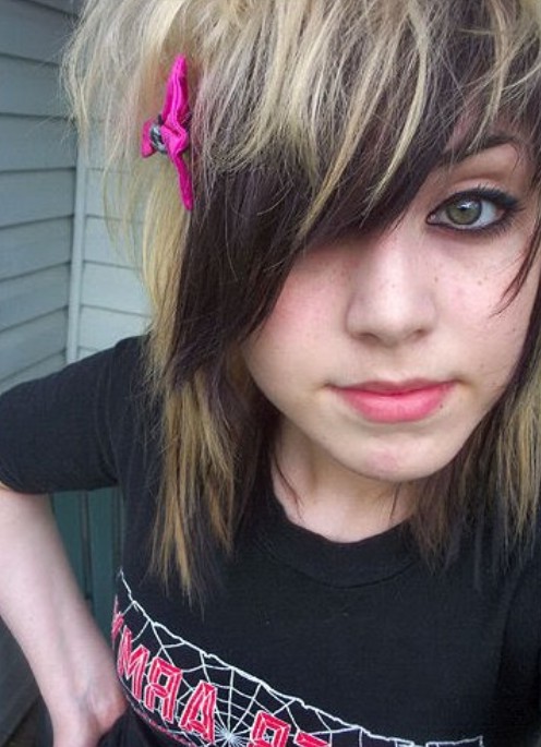 Girls Short EMO Haircut