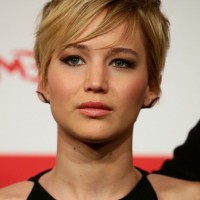 Jennifer Lawrence Layered Short Haircut with EMO Bangs