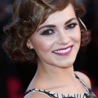 Kara Tointon Short Brunette Finger Wave Hairstyle for Women