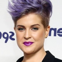 Kelly Osbourne Cool Short Spiked Purple Haircut