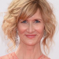 Laura Dern Short Bob Hairstyle with Wild Curls for Women Over 40