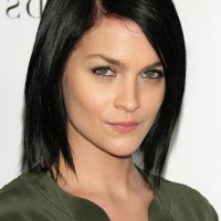 Leigh Lezark Short Haircut: Straight Black graduated Bob for Fall