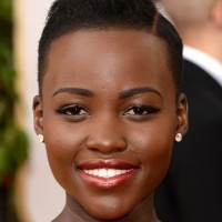 Lupita Nyong'o Side Parted Very Short Straight Haircut for Black Women