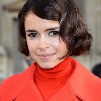 Miroslava Duma Short Finger Wave Hairstyle for Winter