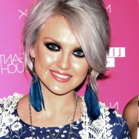 Perrie Edwards Short Graduated Bob Hairstyle with Bangs
