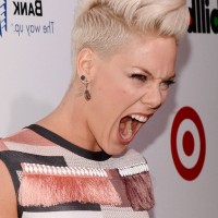 Pink's Spiky Short Pink Haircut for Women