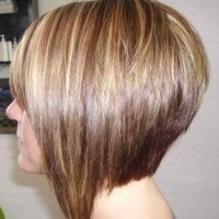 Side View of Short Inverted Bob Hairstyle for Girls