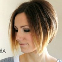 Short Ombre Graduated Bob Haircut