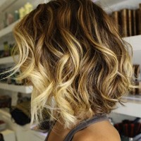 Short Wedge Bob Hairstyle for Curly Hair
