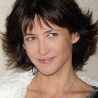 Sophie Marceau Sassy Short Bob Hairstyle with Bangs