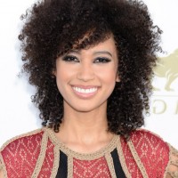 African American Curly Hairstyle with Bangs from Andy Allo