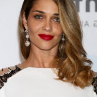 Ana Beatriz Barros Medium Curly Hairstyle with Bangs