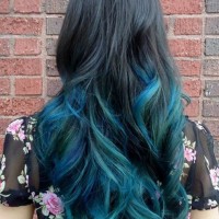 Black to Blue Ombre Hair