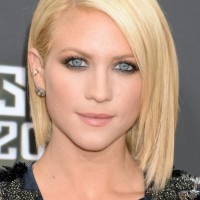 Brittany Snow Short Blonde Straight A Line Bob Cut