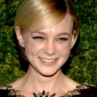 Carey Mulligan Short Sleek Straight Cut with Side Swept Bangs