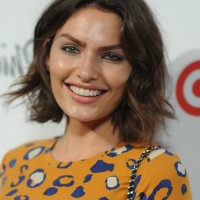 Celebrity Alyssa Miller Short Wavy Hairstyle for Women