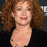 Celebrity Medium Curly Haircuts from Alex Kingston